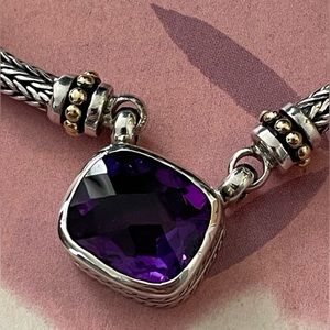 Sterling w/ 18k gold amethyst necklace Samuel B.